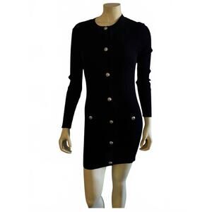NEW OOLALA women's cardigan dress in black